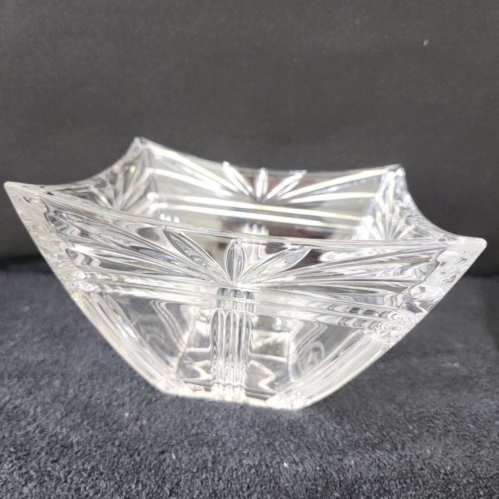 Marquis by Waterford Odyssey Crystal Bowl Square Cut Candy Dish 5 1/2” Berry